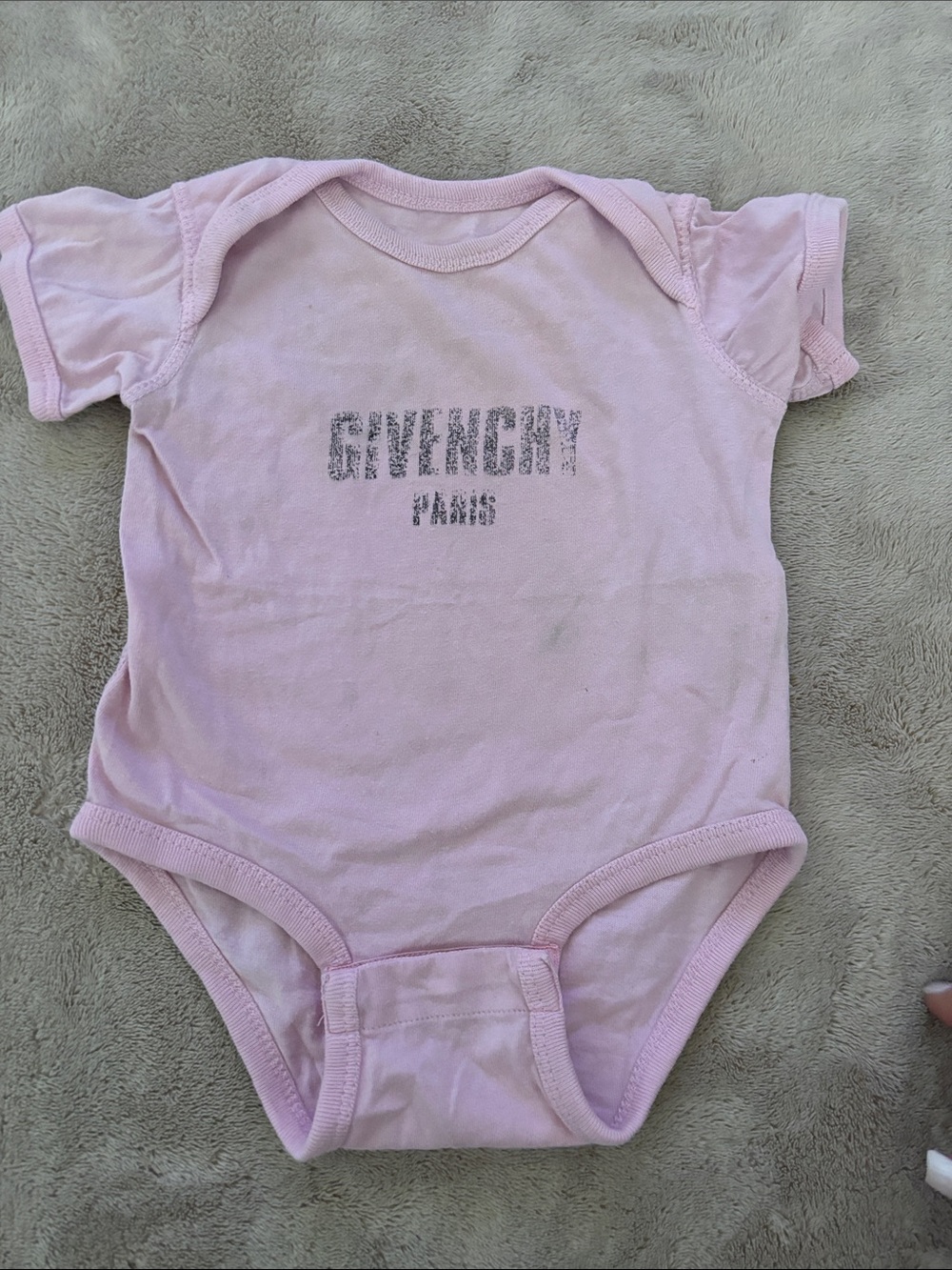 Givenchy Light Pink Baby Bodysuit with Logo